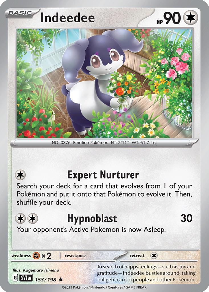 153/198 - Indeedee - Scarlet & Violet (Normal Holo)