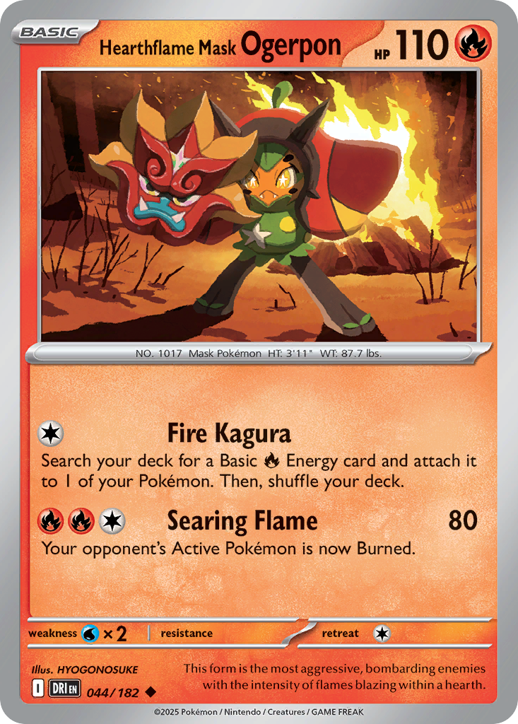 Hearthflame Mask Ogerpon - Destined Rivals