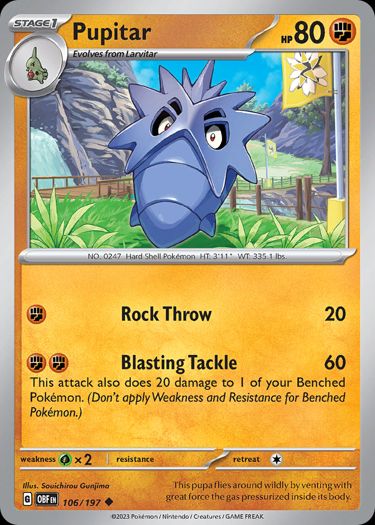 Pupitar - Obsidian Flames