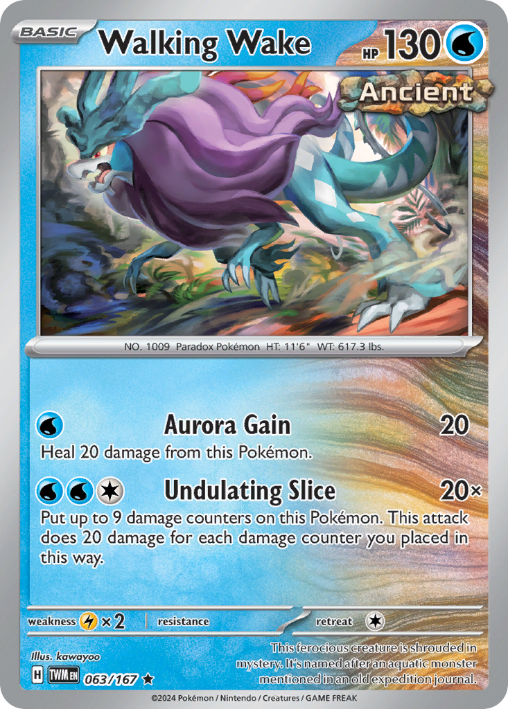 063/167 - Walking Wake - Twilight Masquerade (Reverse Holo)
