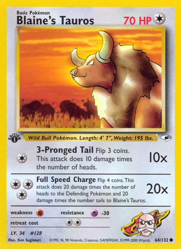 Blaine's Tauros - Gym Heroes