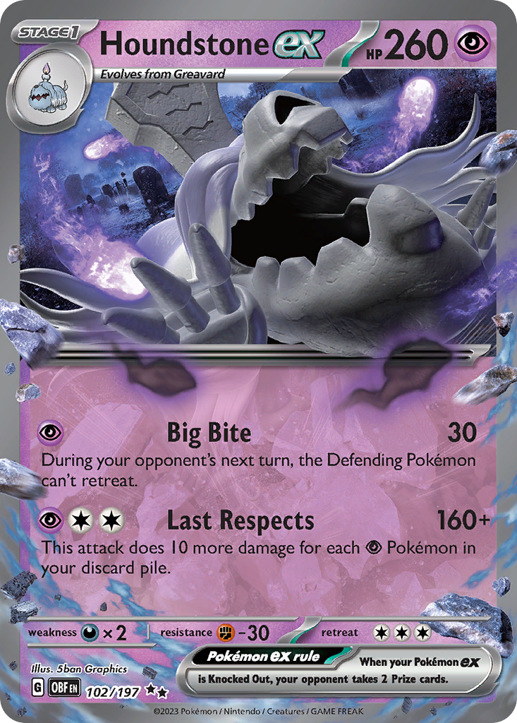 Houndstone ex - Obsidian Flames