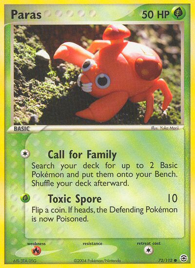 Paras - EX FireRed & LeafGreen