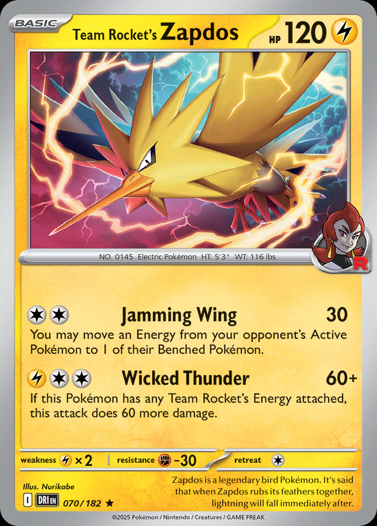 Team Rocket's Zapdos - Destined Rivals