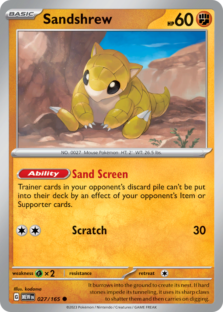 Sandshrew - Scarlet & Violet 151