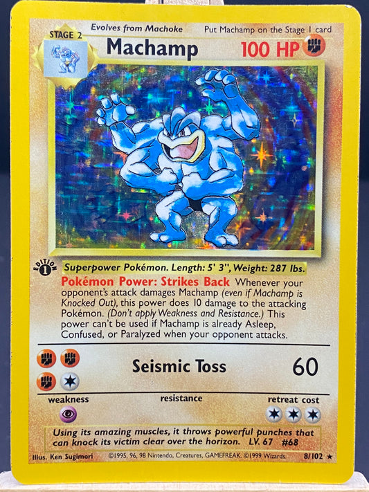 008/102 - Machamp - Base Set (1st Edition Normal Holo)
