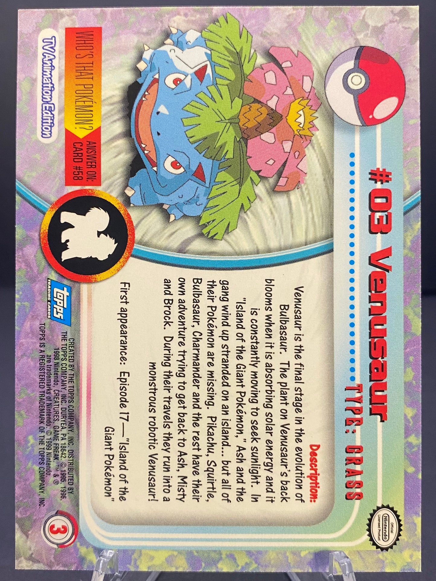 Venusaur Topps - Series 1