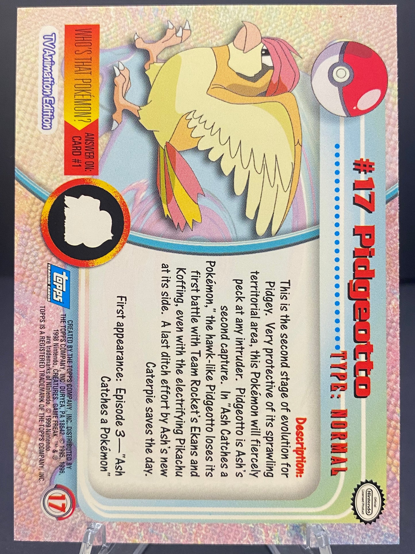 Pidgeotto Topps - Series 1