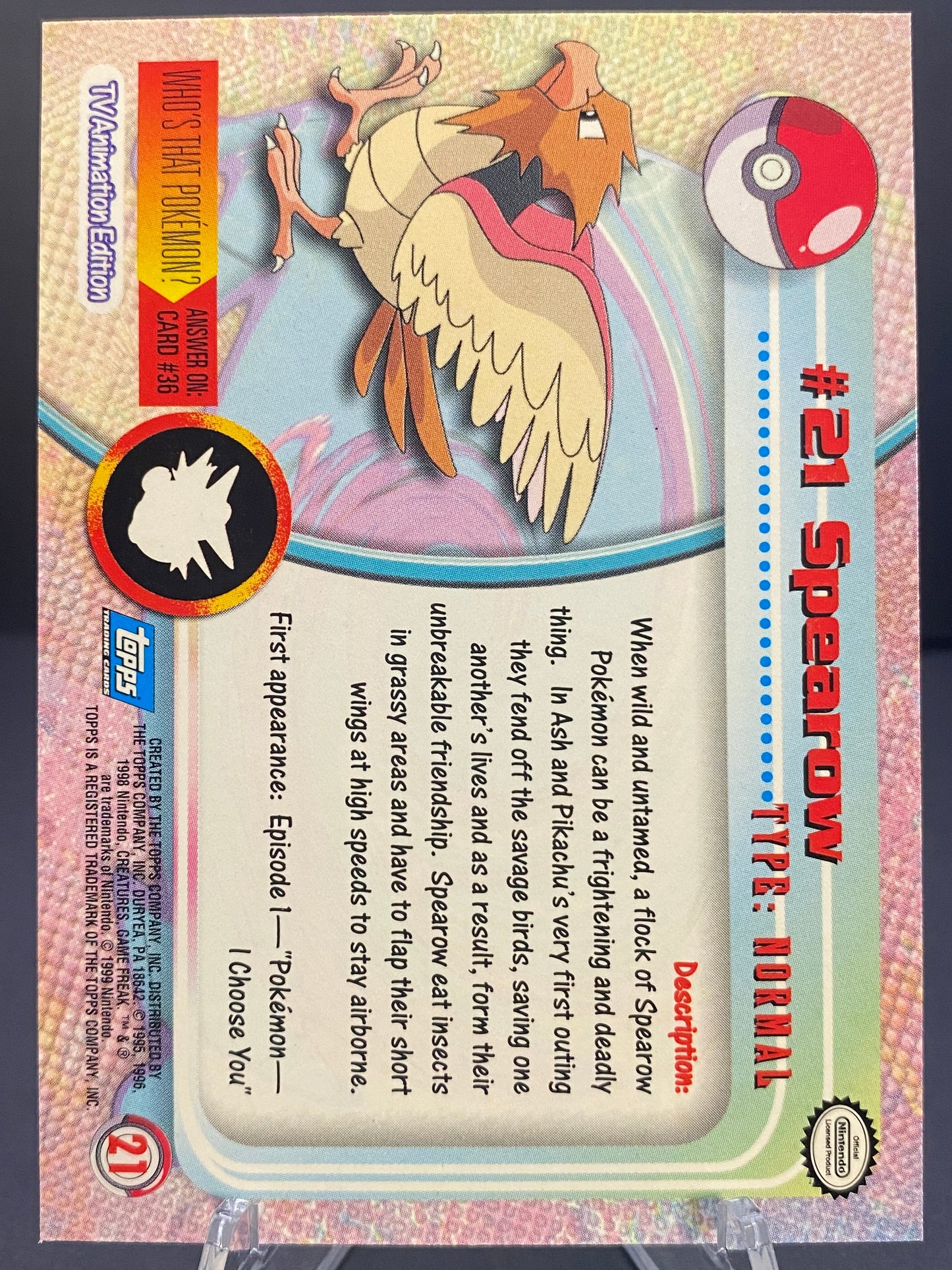 Spearow Topps - Series 1