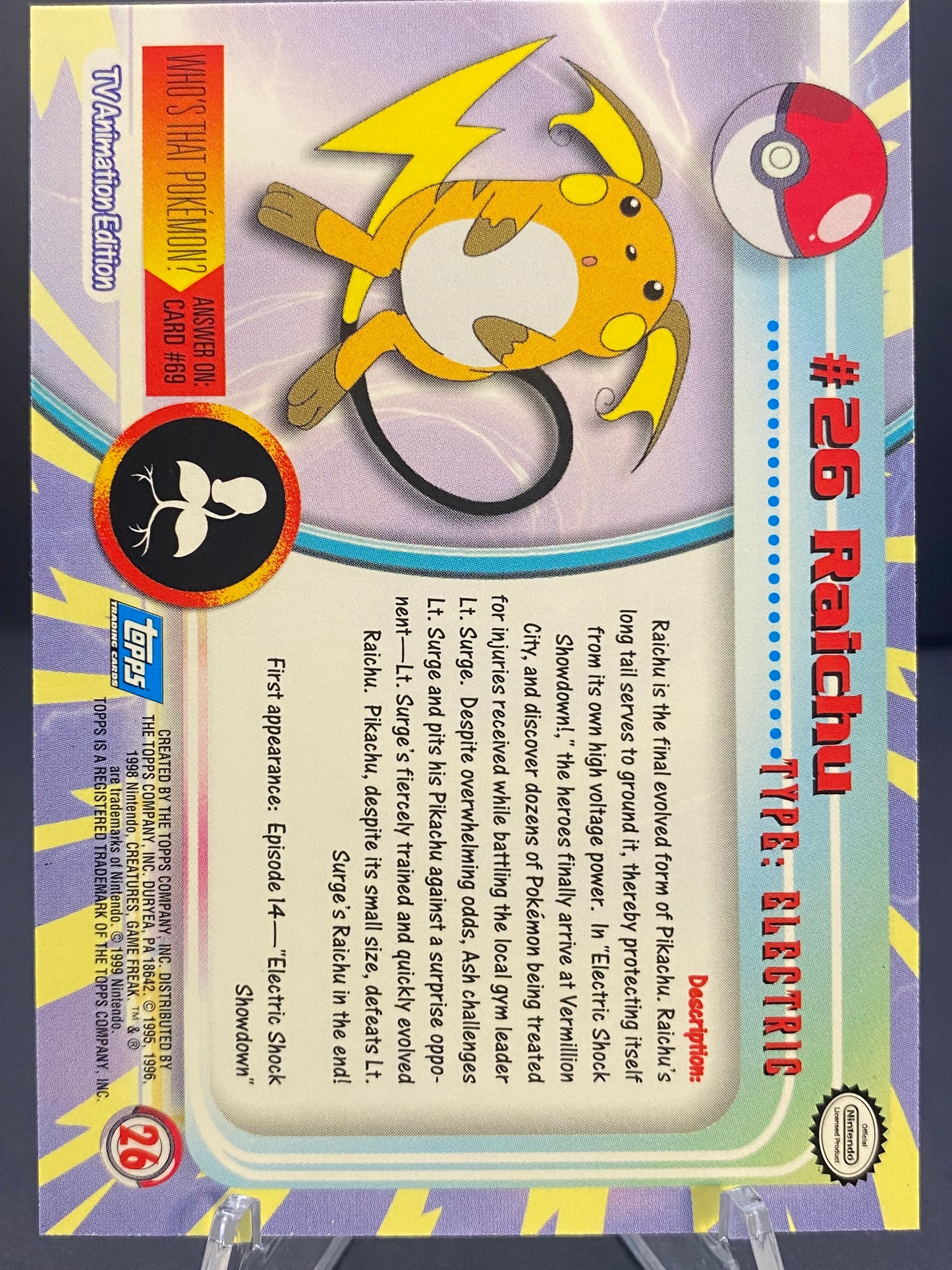 Raichu Topps - Series 1