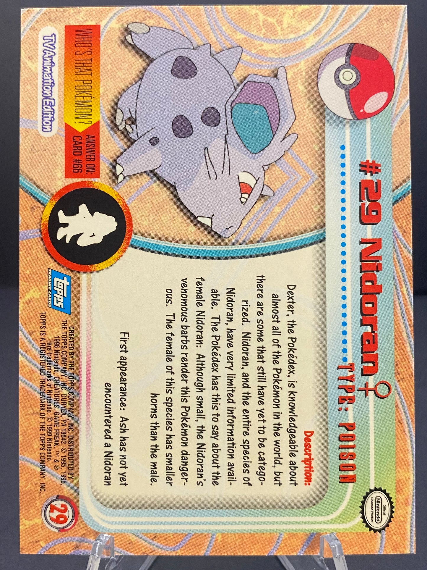 Nidoran F Topps - Series 1