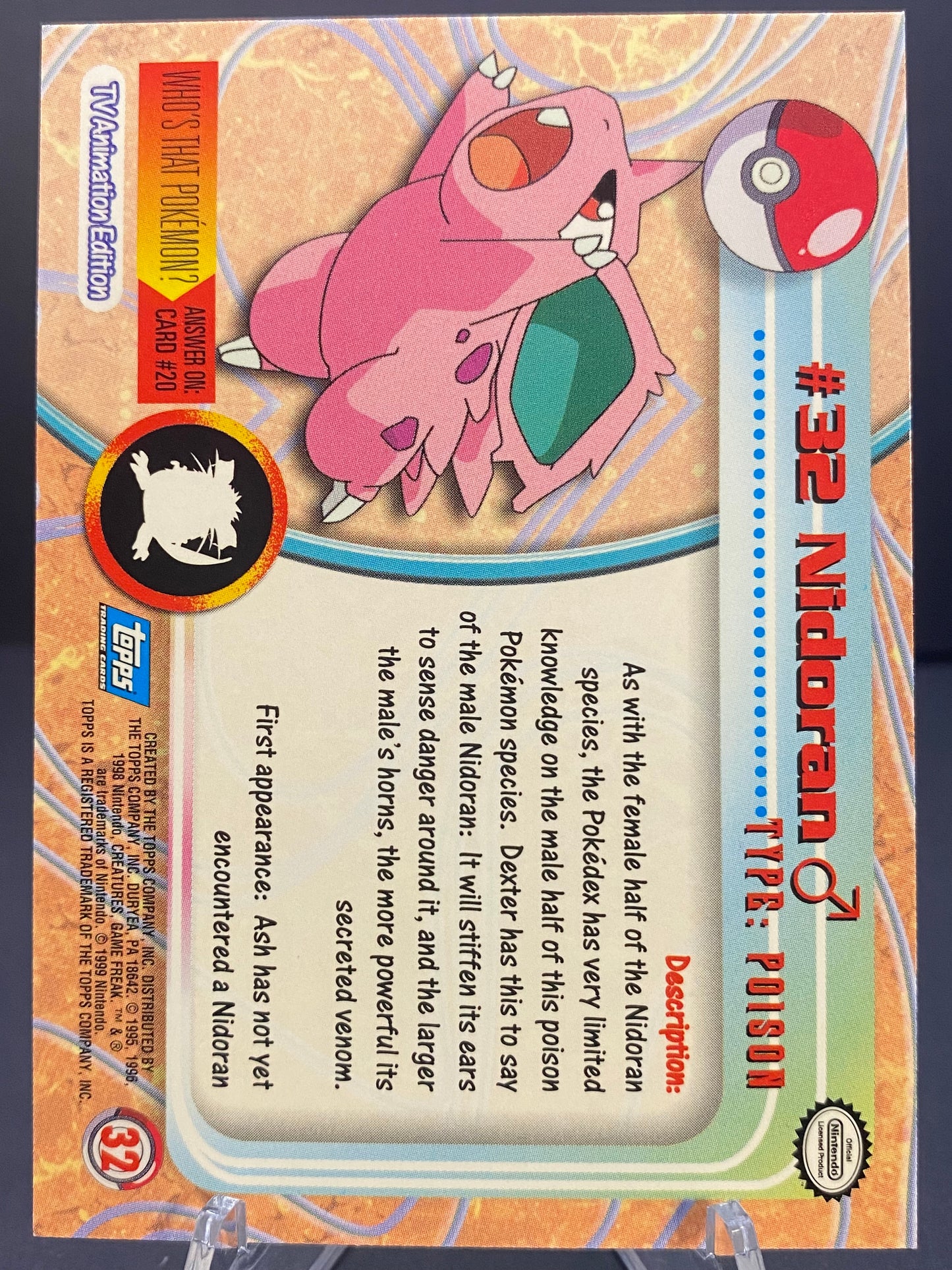 Nidoran M Topps - Series 1