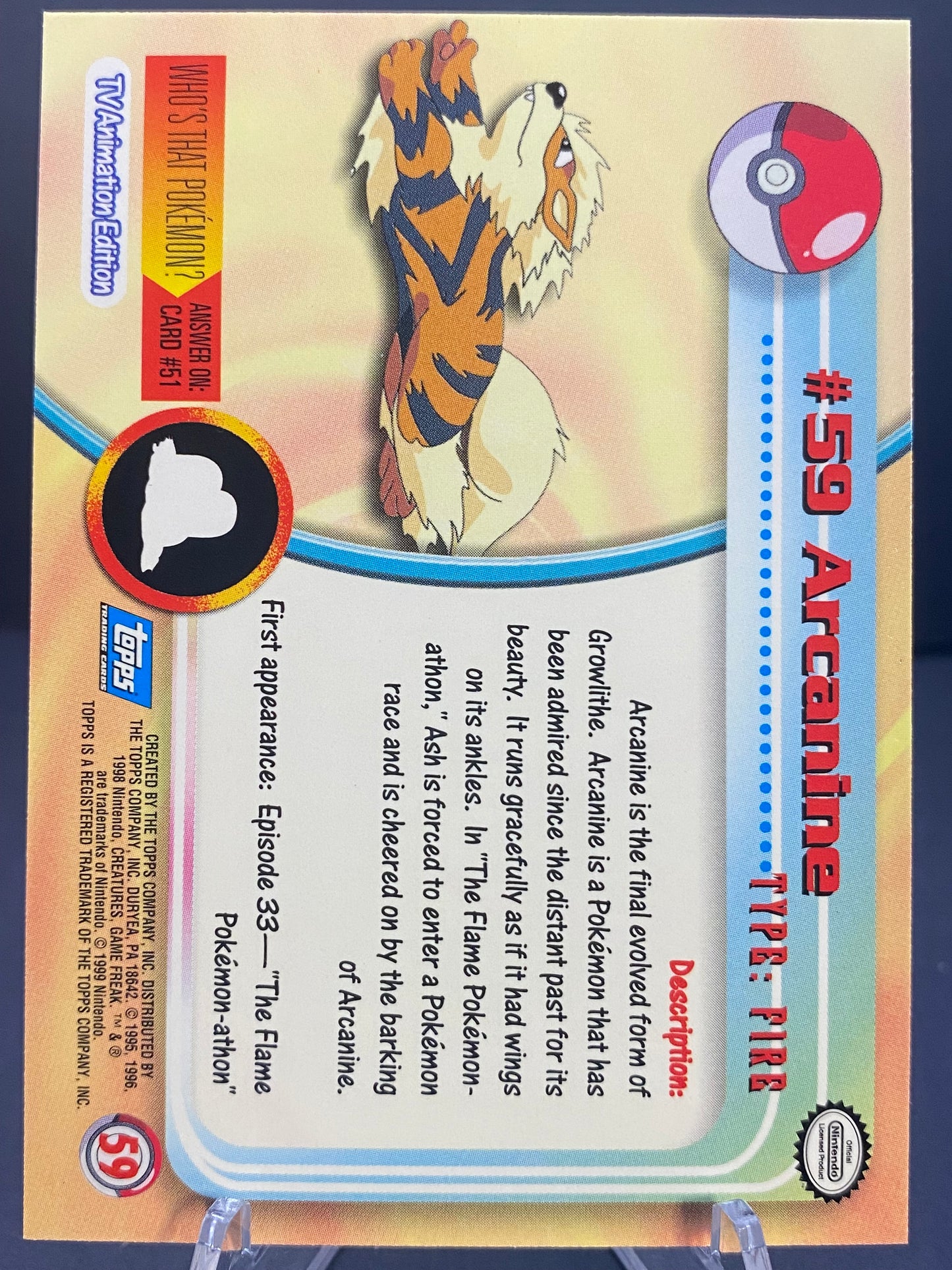 Arcanine Topps - Series 1