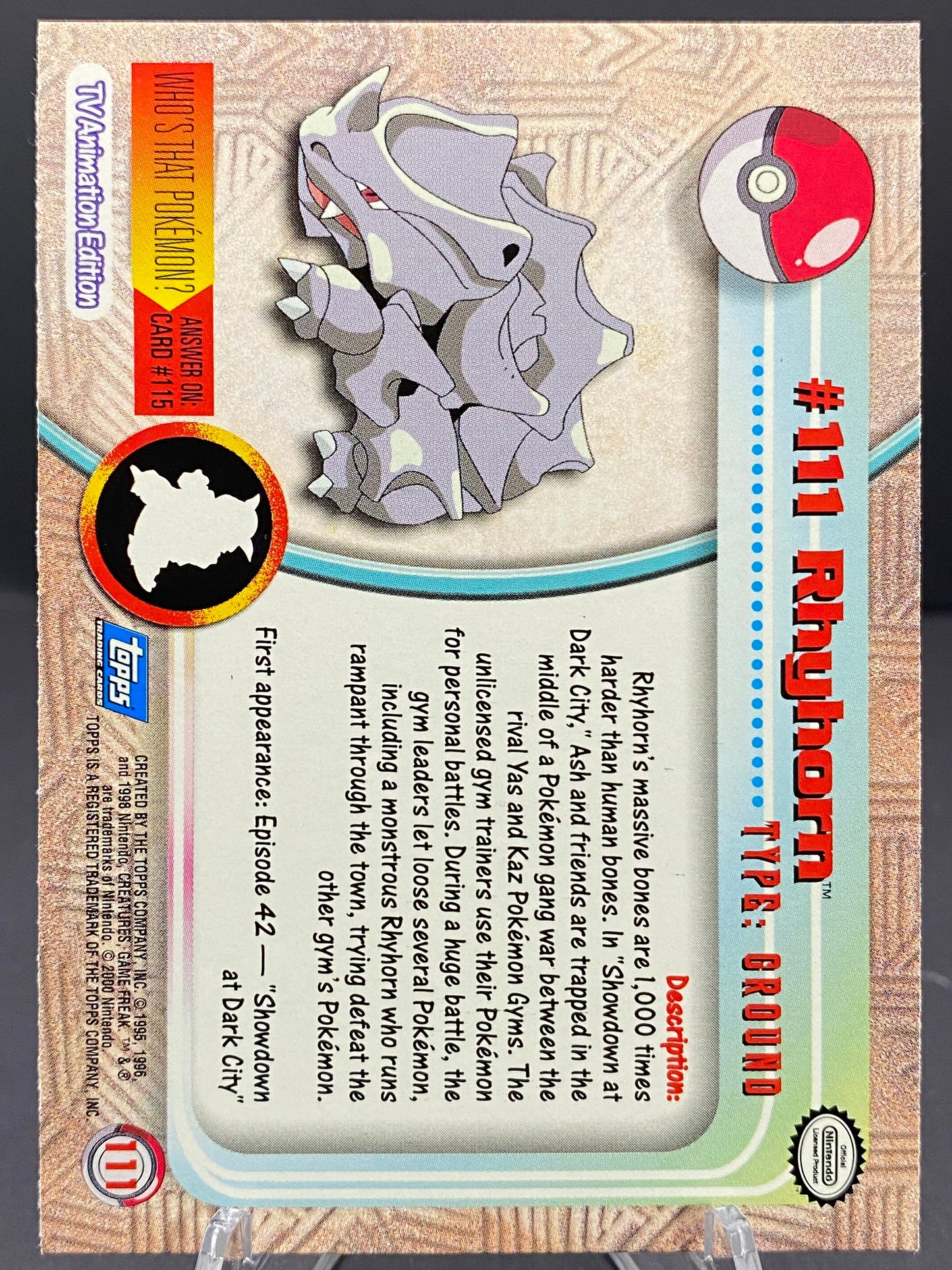Rhyhorn Topps - Series 2