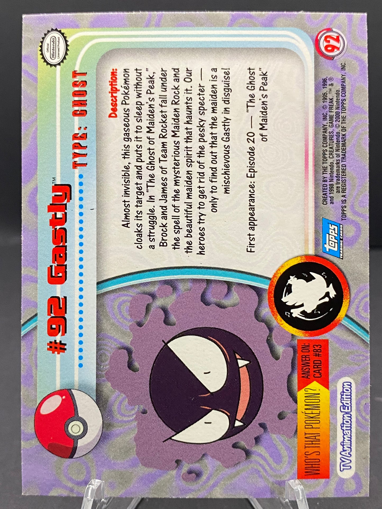 Gastly Topps - Series 2