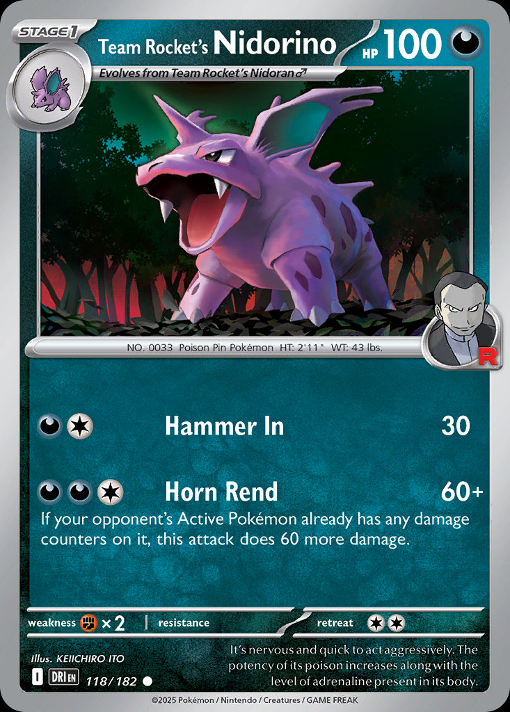 Team Rocket's Nidorino - Destined Rivals
