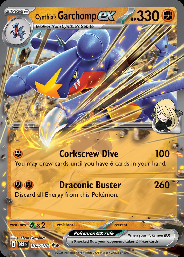Cynthia's Garchomp ex - Destined Rivals