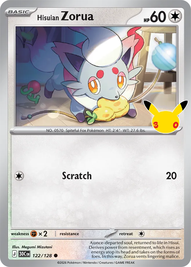 Hisuian Zorua - 30th Celebration
