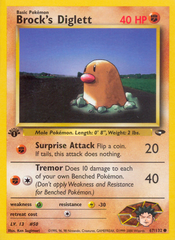 Brock's Diglett - Gym Challenge
