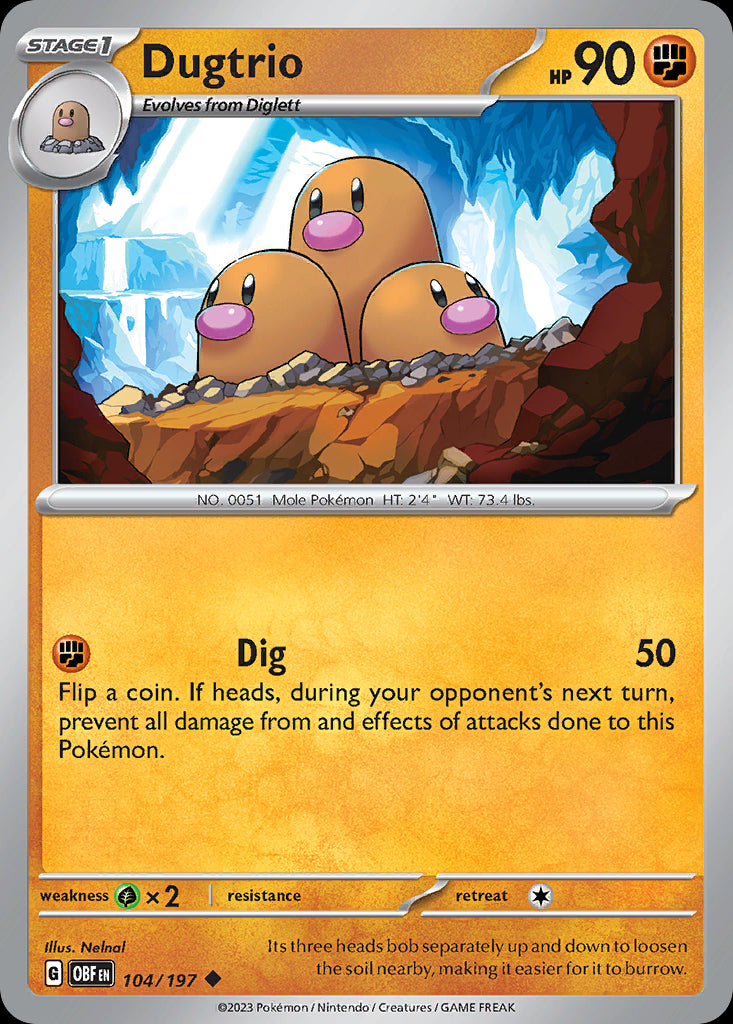 Dugtrio - Obsidian Flames