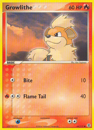 Growlithe - EX FireRed & LeafGreen