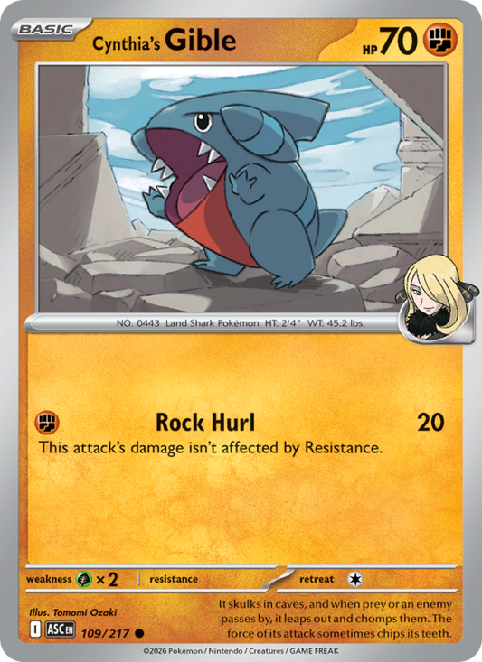 Cynthia's Gible - Ascended Heroes