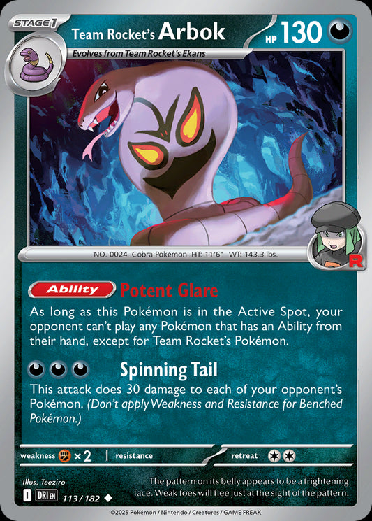 Team Rocket's Arbok - Destined Rivals