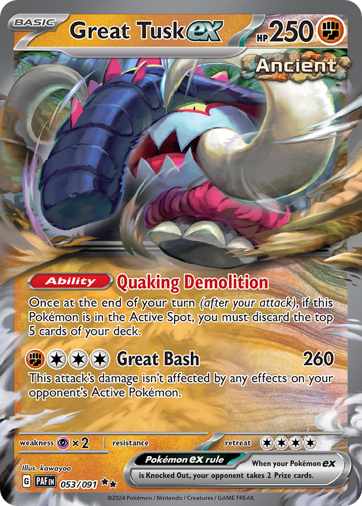 Great Tusk ex - Paldean Fates