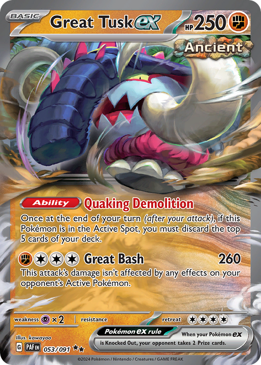 Great Tusk ex - Paldean Fates