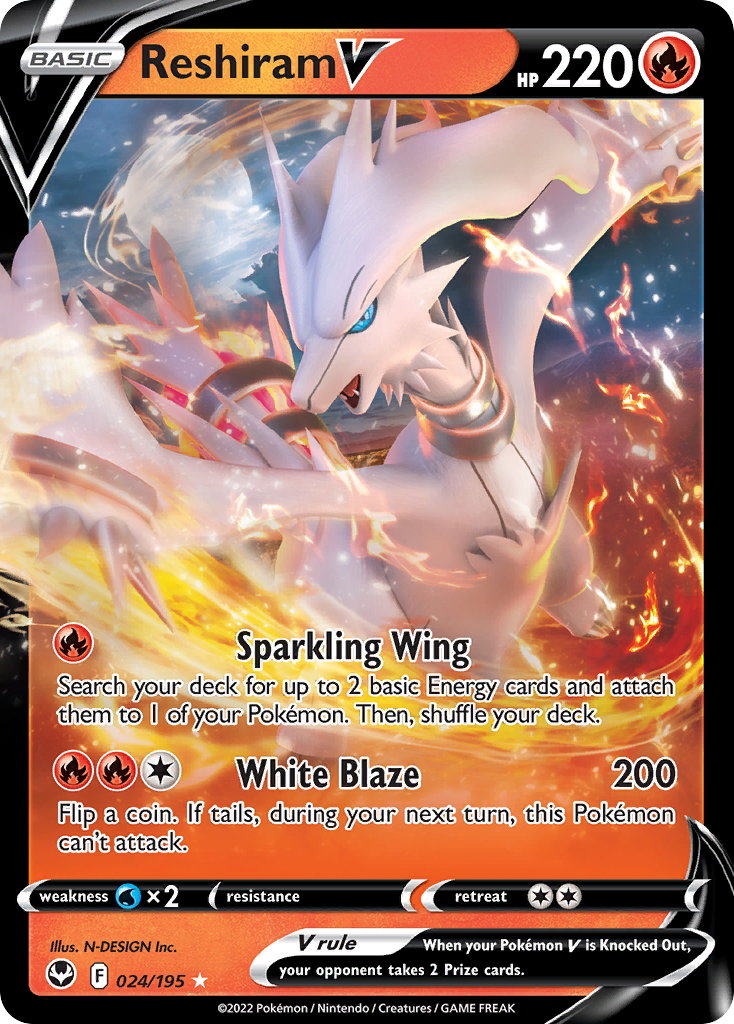 Reshiram V - Silver Tempest