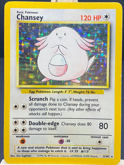 003/102 - Chansey - Base Set (Normal Holo)