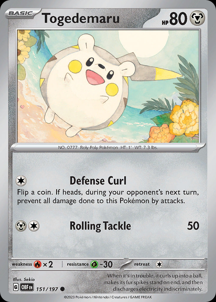 Togedemaru - Obsidian Flames