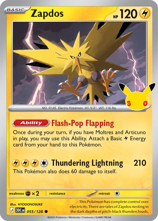 Zapdos - 30th Celebration