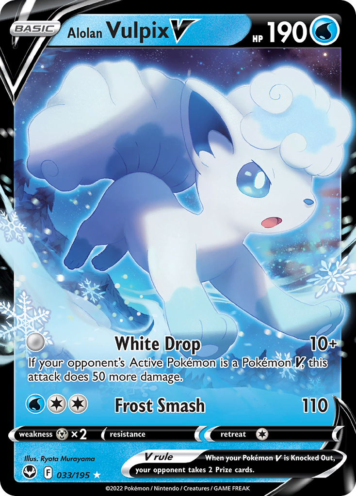 Alolan Vulpix V - Silver Tempest