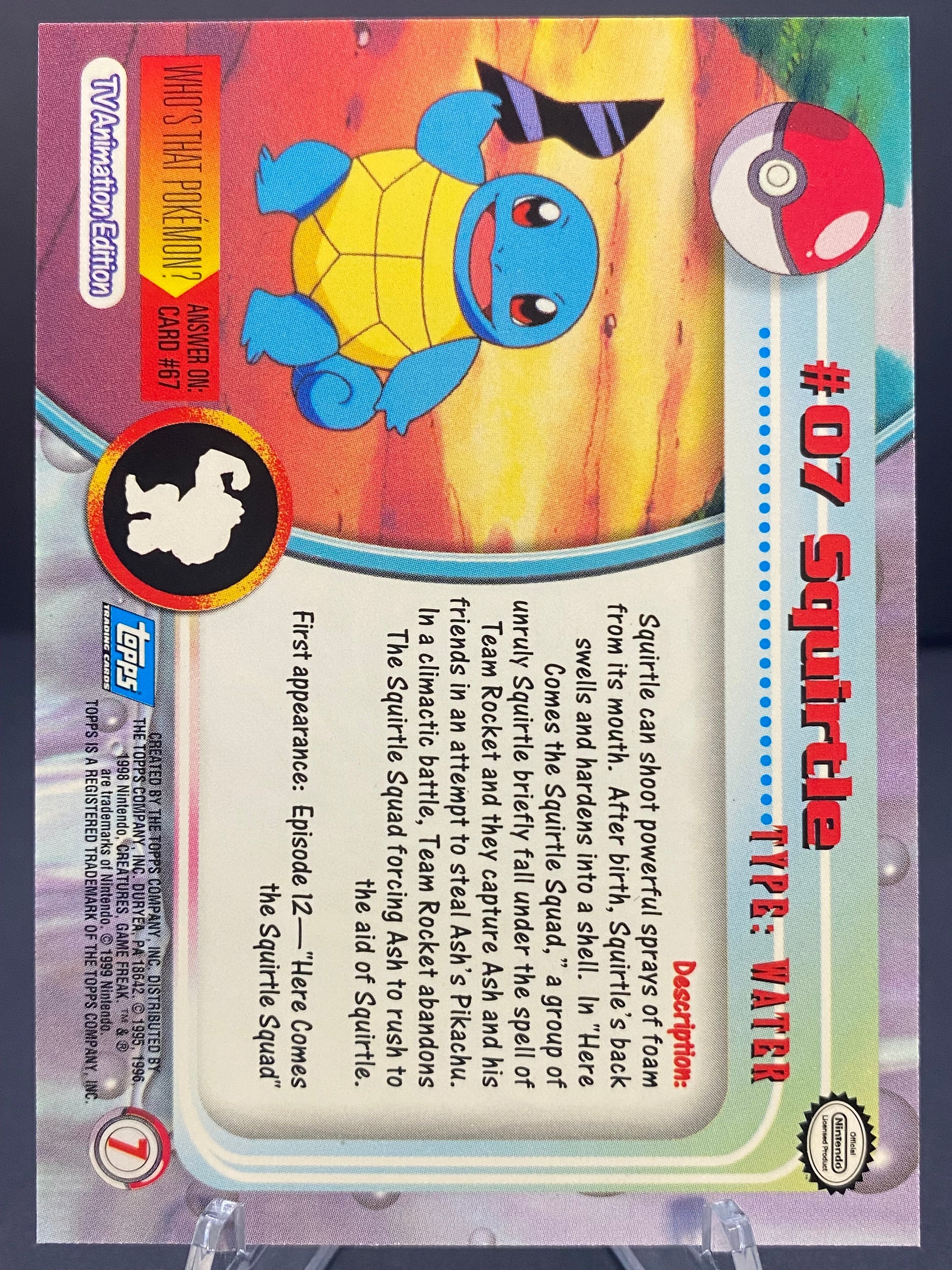 Squirtle Topps - Series 1
