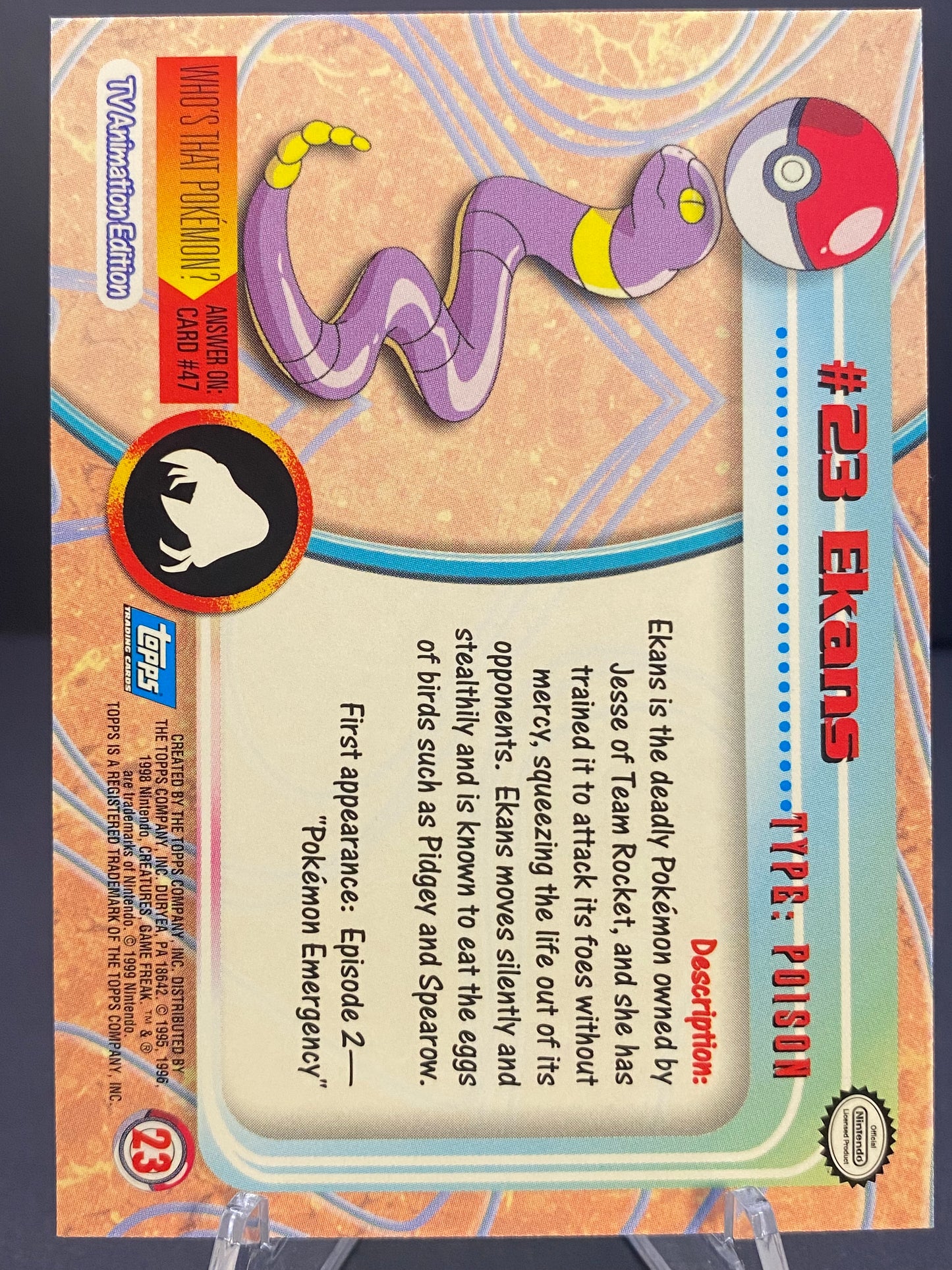 Ekans Topps - Series 1
