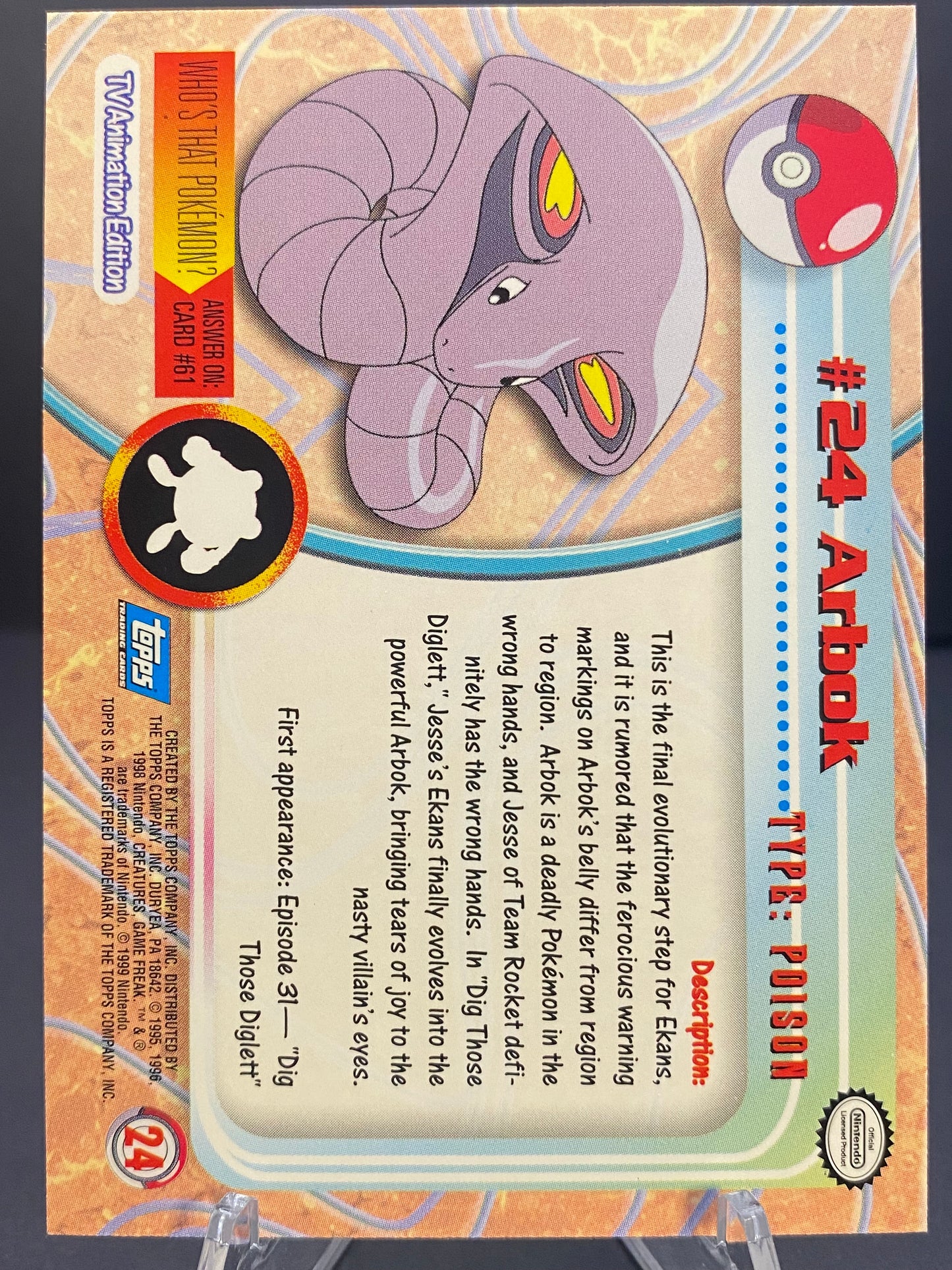 Arbok Topps - Series 1
