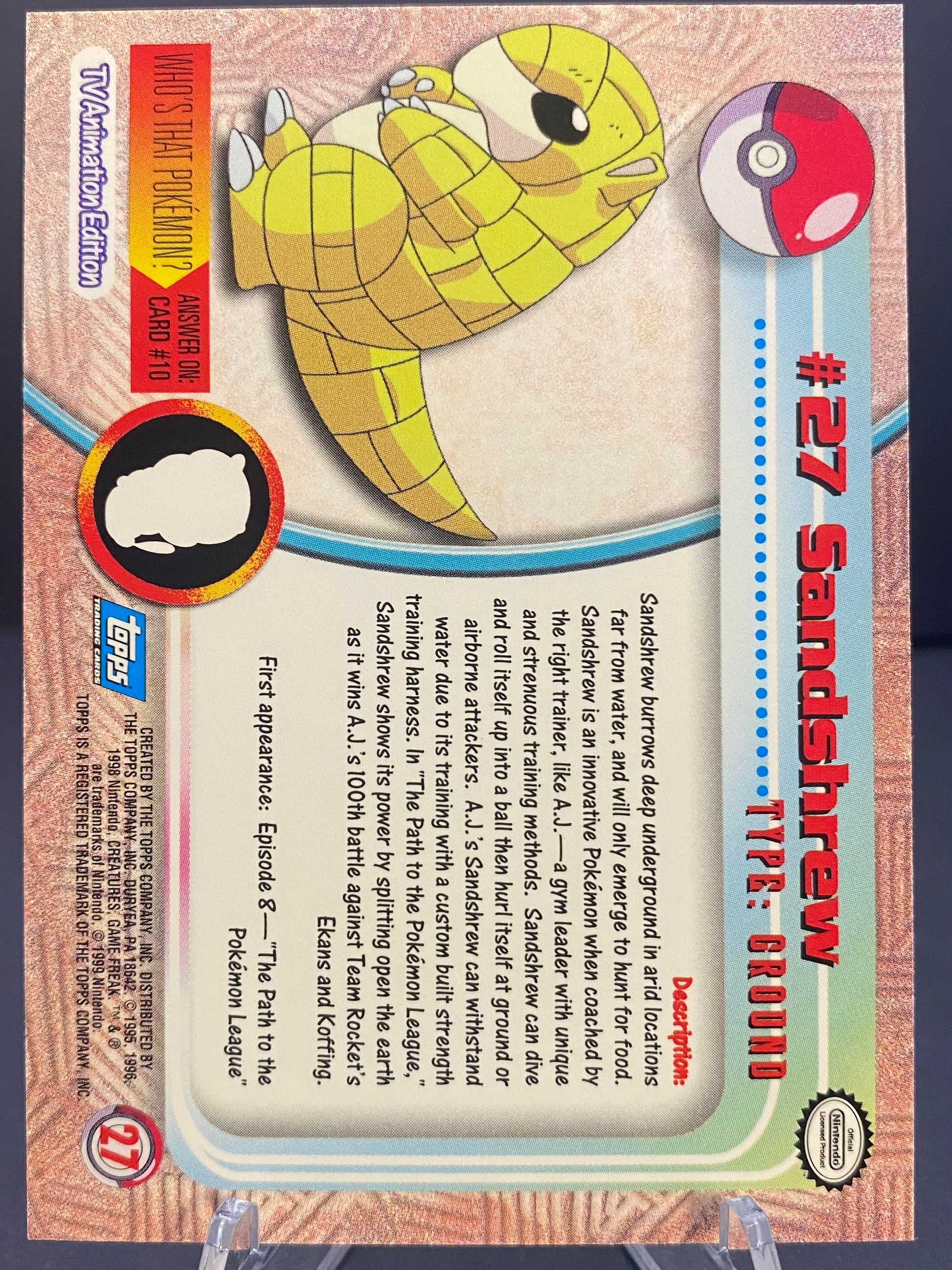 Sandshrew Topps - Series 1