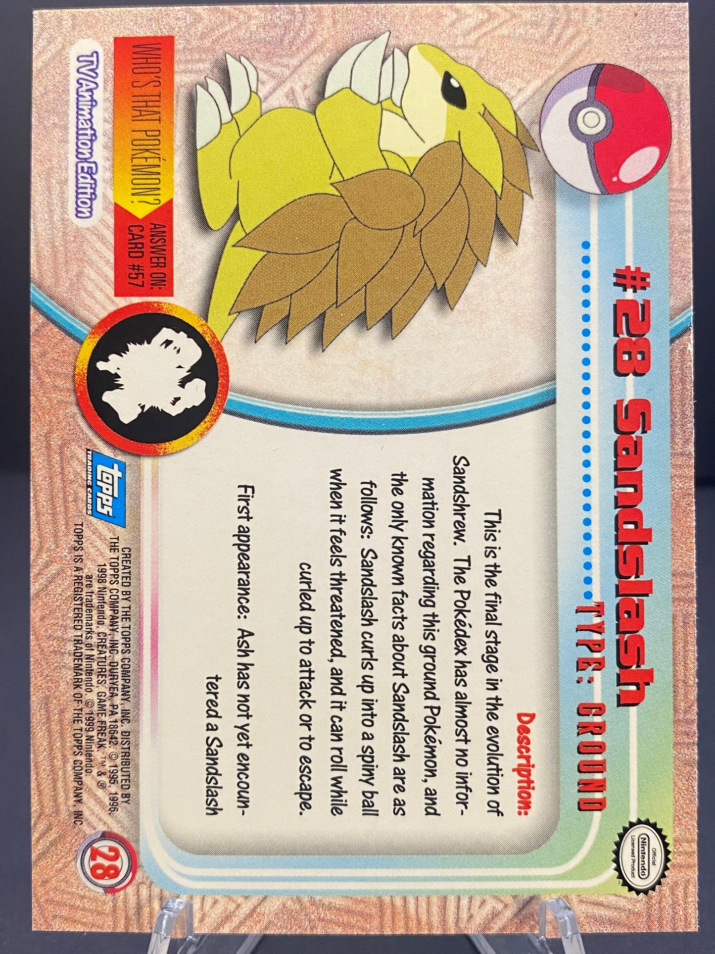 Sandslash Topps - Series 1