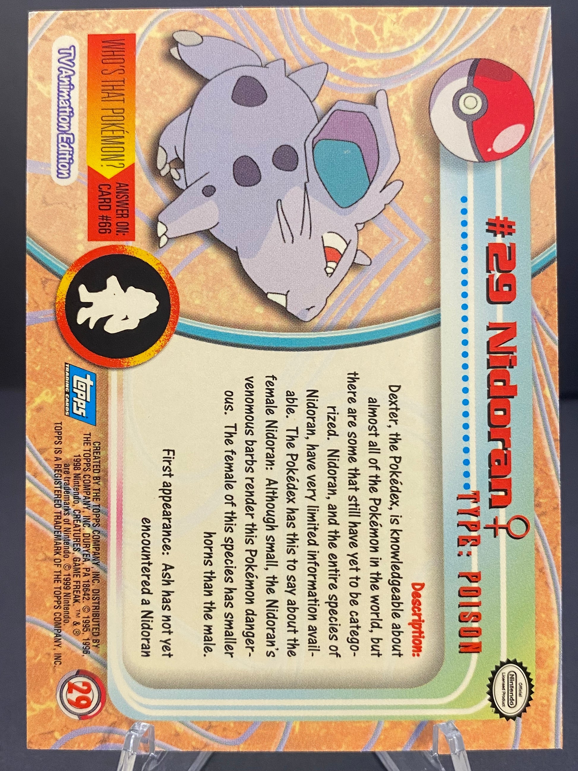 Nidoran F Topps - Series 1