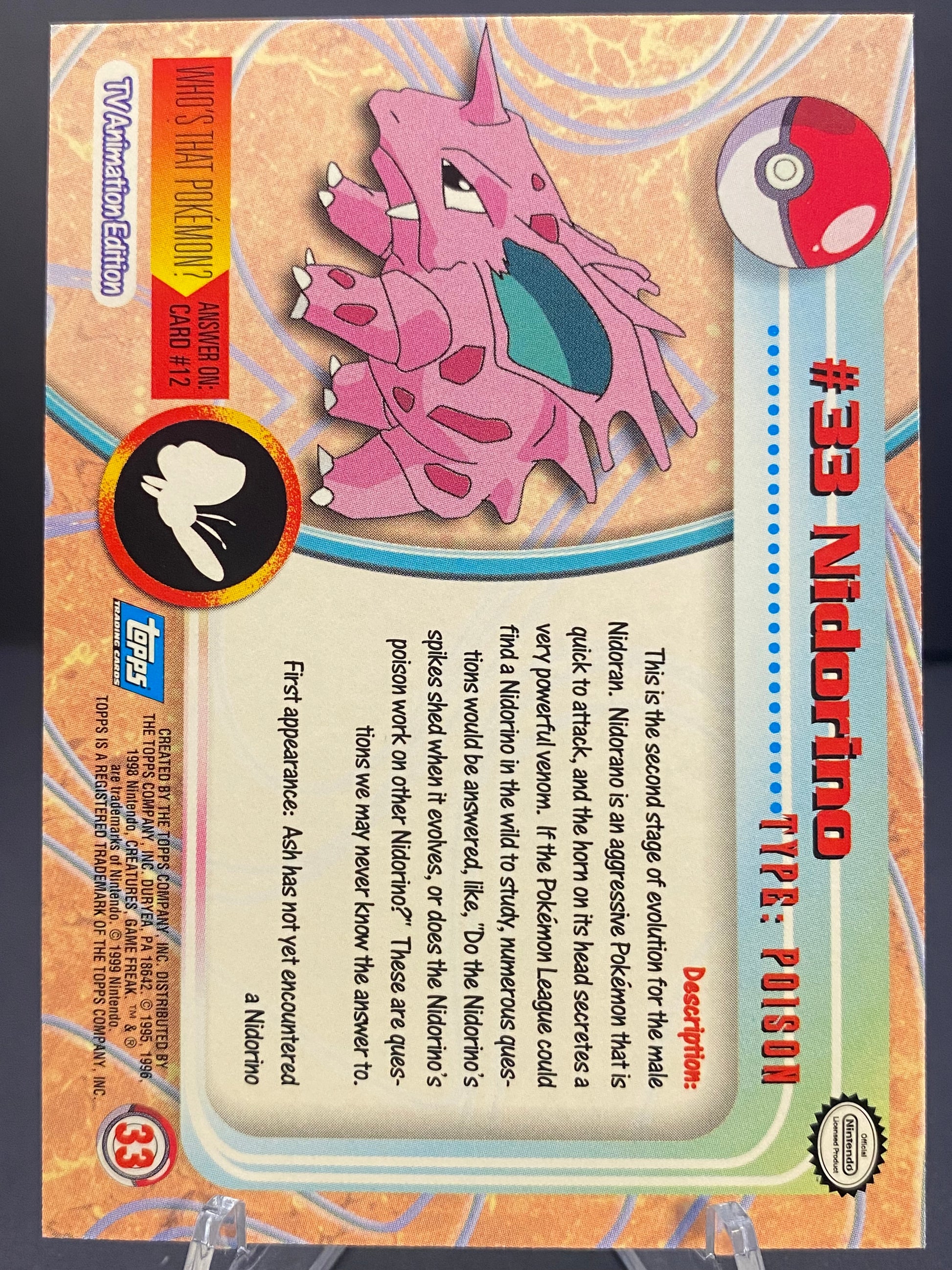 Nidorino Topps - Series 1