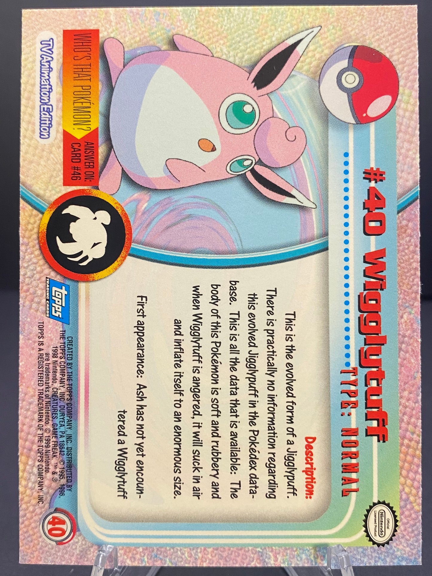 Wigglytuff Topps - Series 1