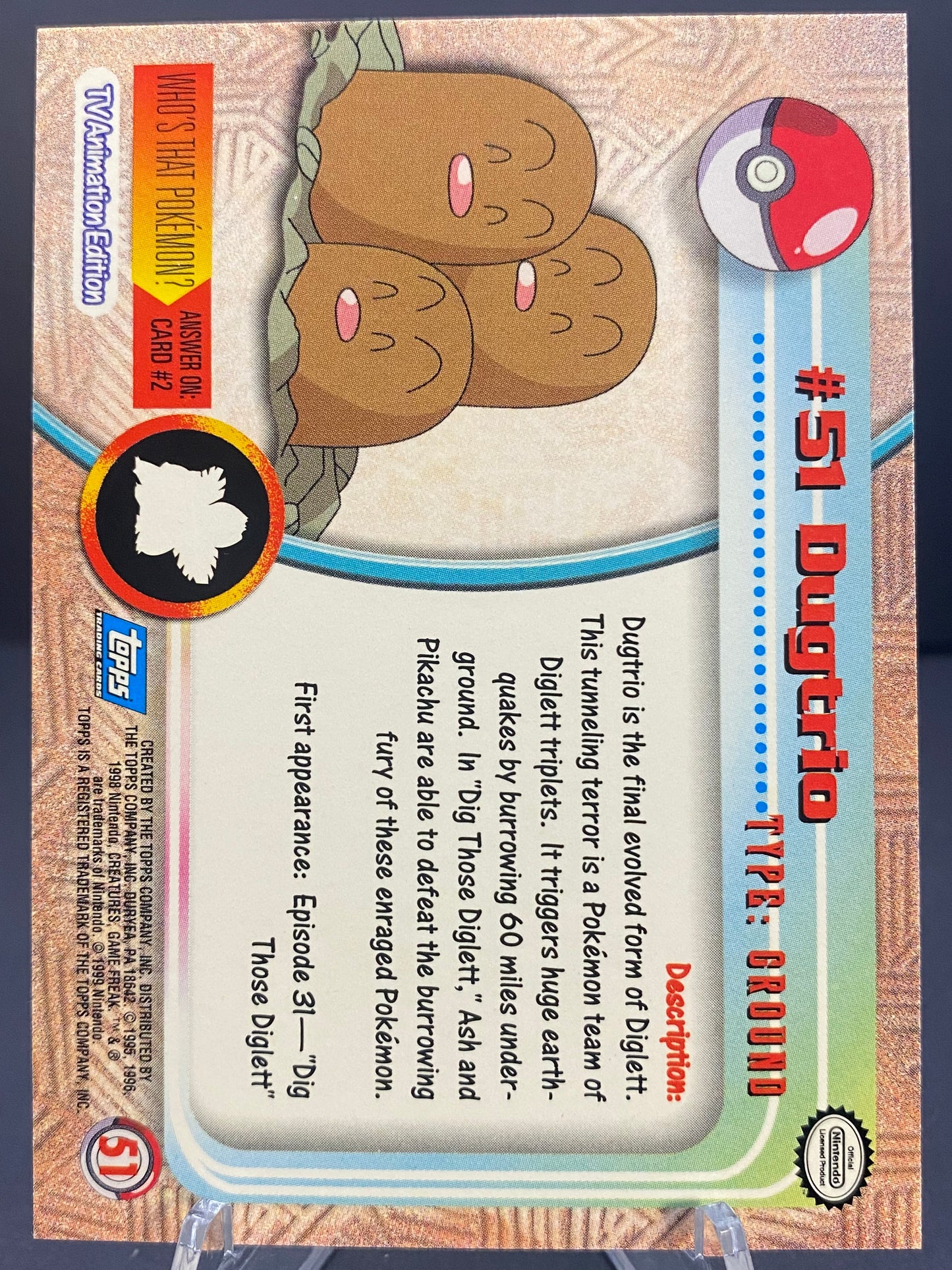 Dugtrio Topps - Series 1
