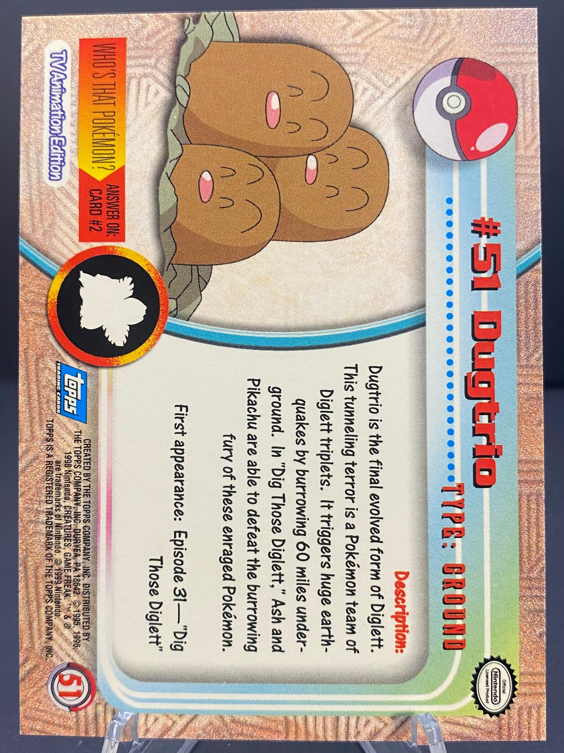 Dugtrio Topps - Series 1