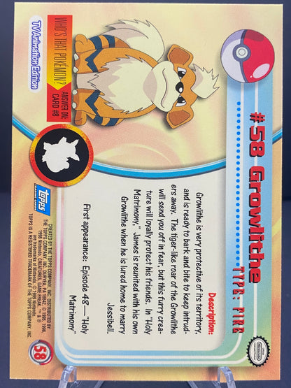 Growlithe Topps - Series 1