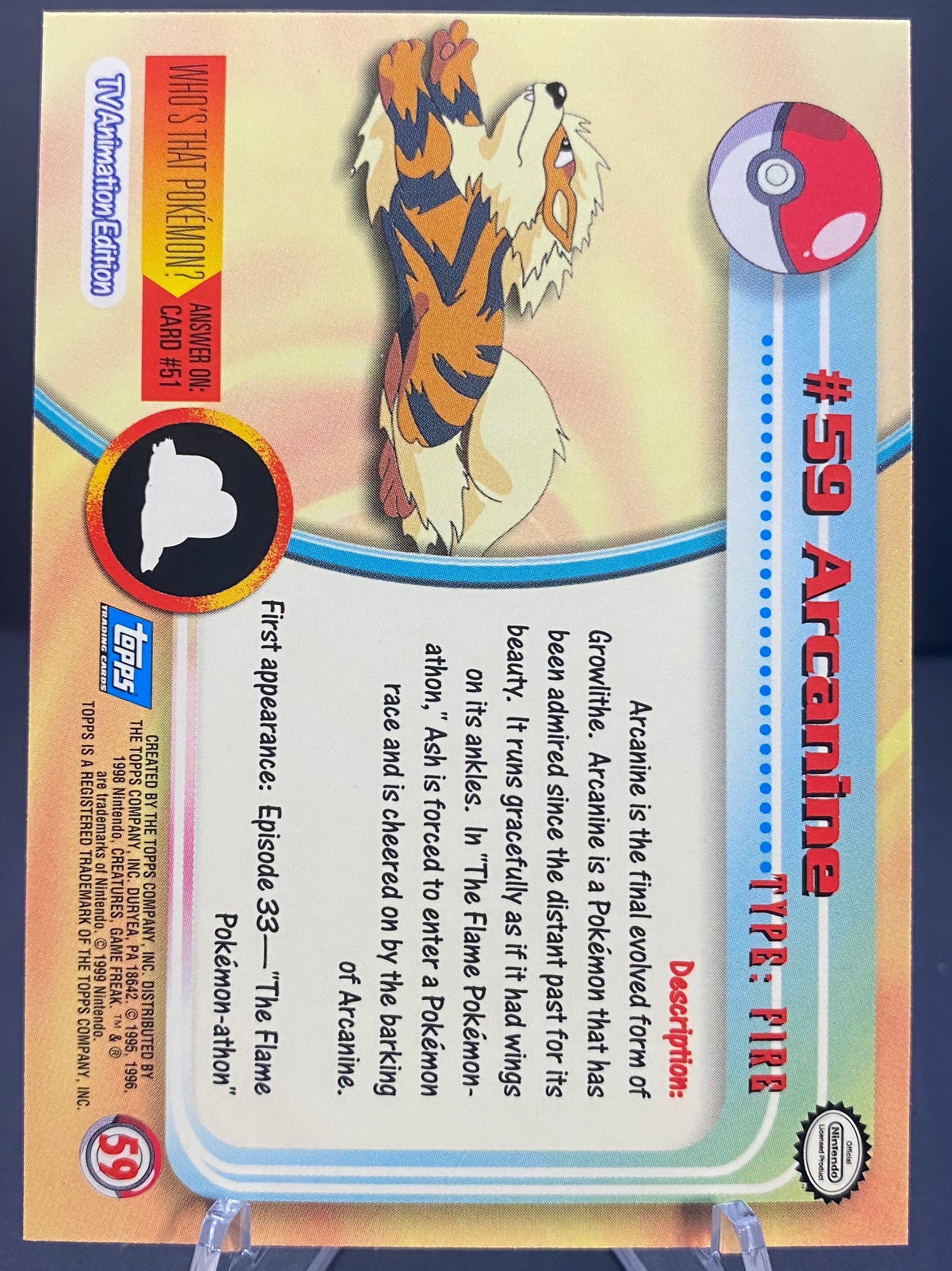 Arcanine Topps - Series 1