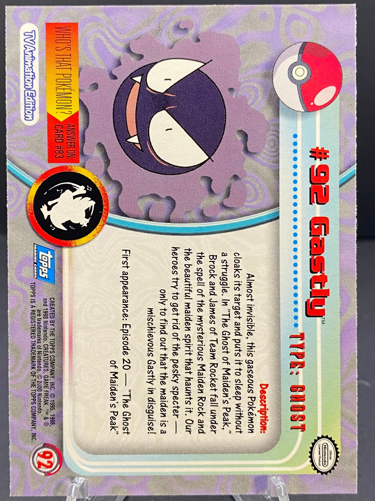 Gastly Topps - Series 2