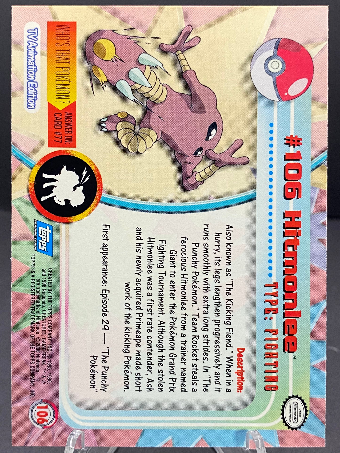Hitmonlee Topps - Series 2