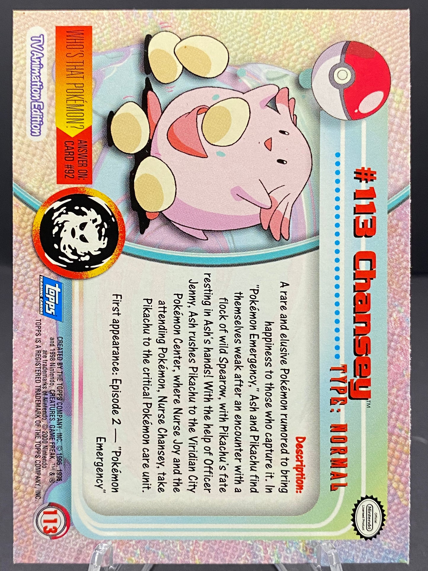Chansey Topps - Series 2