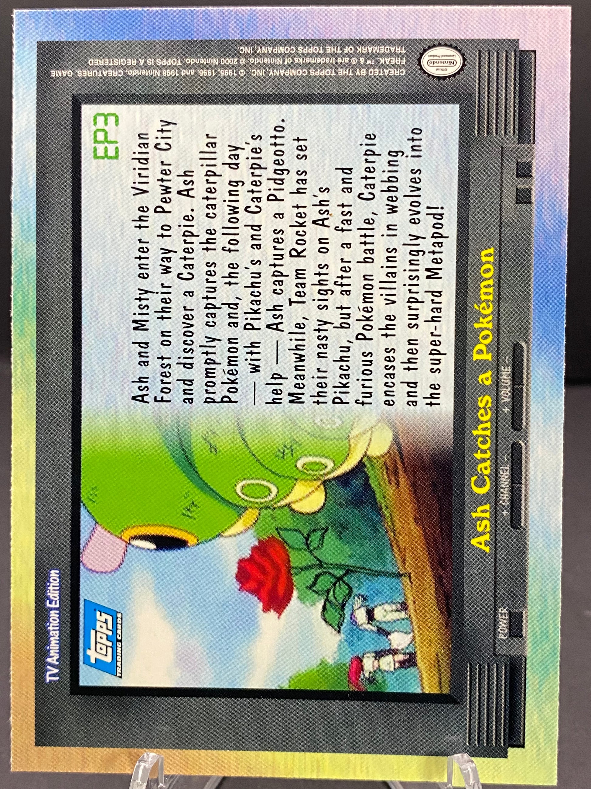 EP 3: Ash catches a pokemon Topps - Series 2